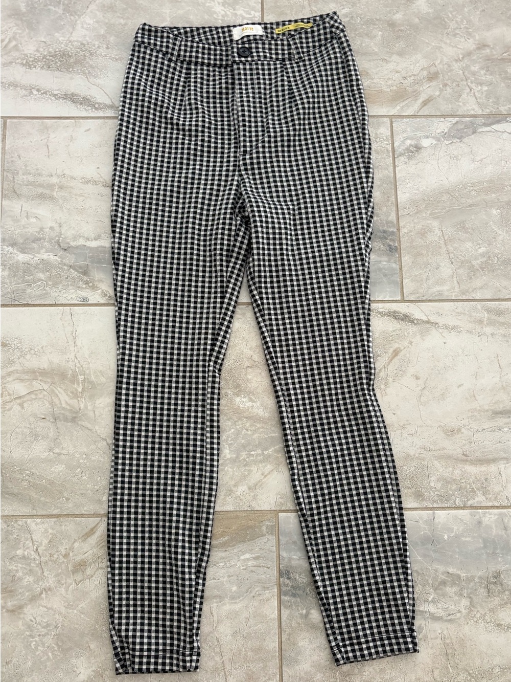 Maeve Black & White Check Casual Pants